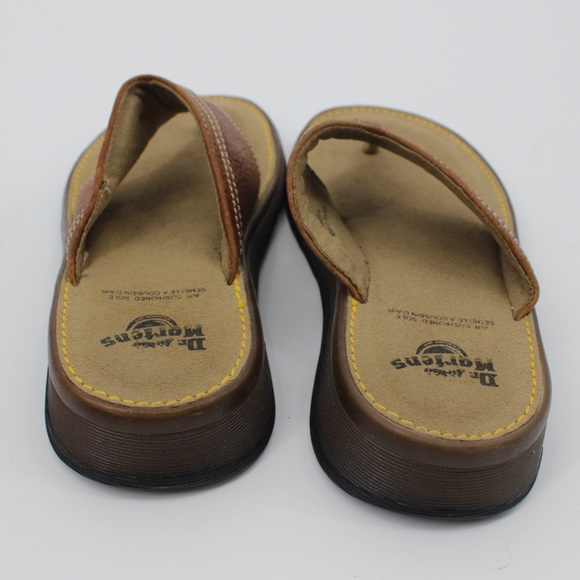 DR. MARTENS Doc Martens Martins Brown Sandal Thong Flip Flop Slide On B… - Picture 4 of 8